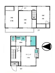 小崎邸貸家 3DKの間取り