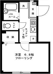 ローズガーデン 1Kの間取図画像