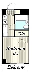 サンヒルズ大塚 1Kの間取図画像
