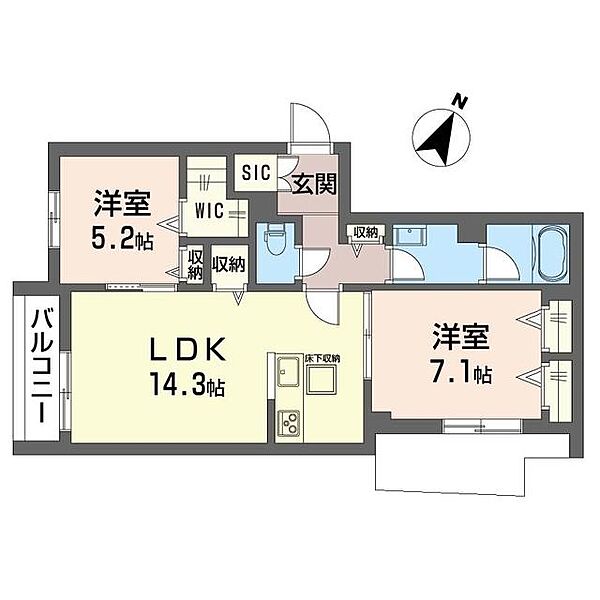 ツリーグレイス 00101｜東京都北区東十条４丁目(賃貸マンション2LDK・1階・63.78㎡)の写真 その3