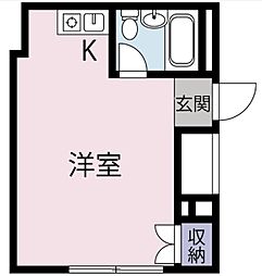 クロノス橋本 ワンルームの間取図画像