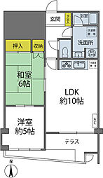 代々木ロイヤルマンション 2LDKの間取図画像