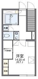 レオパレスベンデュール 1Kの間取図画像