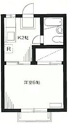 プチコート 1Kの間取図画像