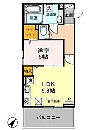 グラン・フィオーレ 1LDKの間取図画像