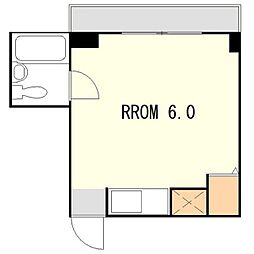 パークサイドハウス三浦 ワンルームの間取図画像