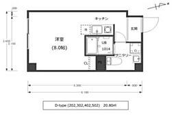 ウィズ高島平 ワンルームの間取図画像