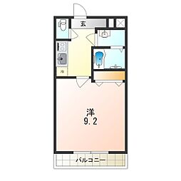 フジパレス城東諏訪6番館 1Kの間取図画像