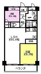 ライオンズマンション本川越 2LDKの間取図画像