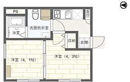 アーバンステージ菊川 2Kの間取図画像