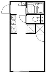 メール南成瀬 1階1Kの間取り