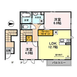 オルソ 2LDKの間取図画像