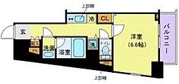 東京メトロ副都心線 東新宿駅 徒歩4分の賃貸マンション 8階1Kの間取り