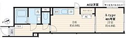 Fossette池田山 1DKの間取図画像