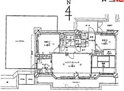 朝日クレスパリオ中野新井薬師 7階3LDKの間取り