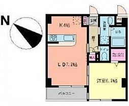 Rootwhite3 1LDKの間取図画像