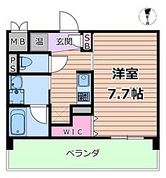 エナブル塚本2 1Kの間取図画像
