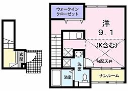 ポプラ ワンルームの間取図画像