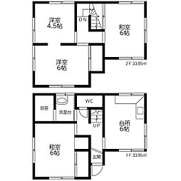 中村貸家 1階4DKの間取り