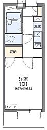 レオパレスクルーオブアイランド 1Kの間取図画像