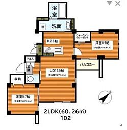 BAY WOOD YOKOHAMA 2LDKの間取図画像