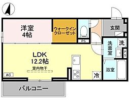 SOPHIA II A 1LDKの間取図画像