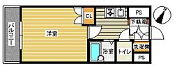 RAGAZZA大濠 1Kの間取図画像