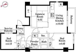 クレセントコート津田沼 3LDKの間取図画像