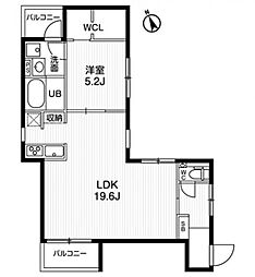 モアリッシェル代官山青葉台 1階1LDKの間取り
