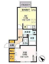 ウィステリア 1DKの間取図画像