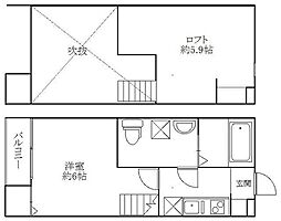 Designers 柏 1階1Kの間取り
