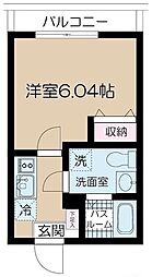 NSGATE光が丘 2階1Kの間取り