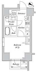 カーサスプレンディッド・ラ・プリュス元赤坂 1階1Kの間取り