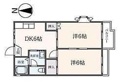 メゾンイケダ 2DKの間取図画像