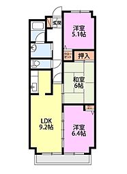 ダイアパレス青山弐番館 3LDKの間取図画像