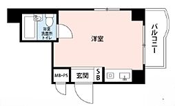 新宿ダイカンプラザシティ1 ワンルームの間取図画像