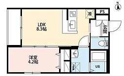 robot home 万町(ロボットホーム ヨロズチョウ) 1LDKの間取図画像