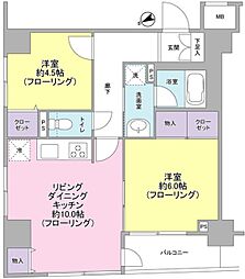パートナーシップアパートメント 2LDKの間取図画像