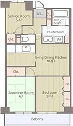グロリオール里見 弐番館 7階3LDKの間取り