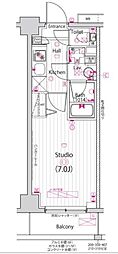 ガーラ・プレシャス横浜西谷 1Kの間取図画像
