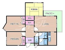 グレイス・マンション 3LDKの間取図画像