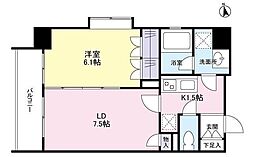 リバーレ池袋 1LDKの間取図画像