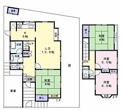柏市緑台貸家 1階4LDKの間取り