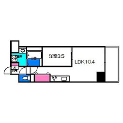 KGソフィアアベノ播磨町 1LDKの間取図画像