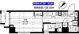 グランドコンシェルジュ早稲田 1Kの間取図画像