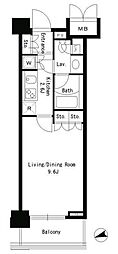 パークアクシス文京ステージ 1Kの間取図画像