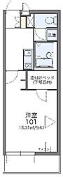 レオパレスエミールプラザ 1Kの間取図画像