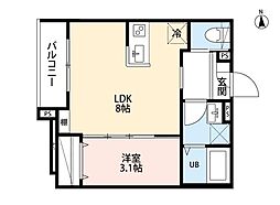 robot home 下赤塚 3階1LDKの間取り