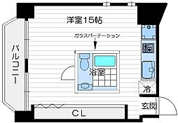 ガレット南森町 ワンルームの間取図画像