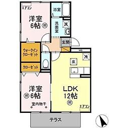 ヴェルドミール本八幡 2LDKの間取図画像